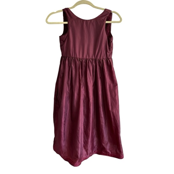 NANETTE Tulle and Lace Sparkly Burgundy Party Dress Flower Girl Princess Size 8 - Picture 9 of 14